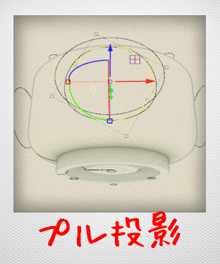 丸い円を描くプル投影